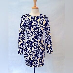 Cece By Cynthia Steffe Stretch Cotton Brocade Sheath-Cream/Black, size 2